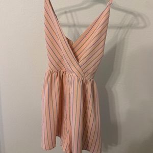 PINK LILY STRIPED ROMPER!